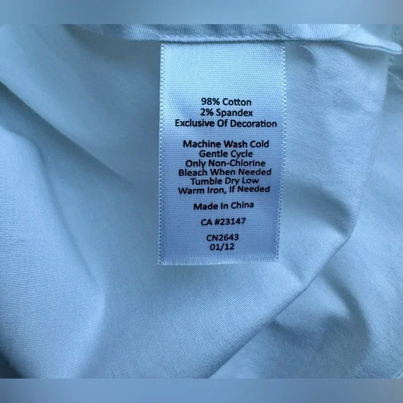 Talbots White Top Sleeveless Shirt 6 - Picture 4 of 5